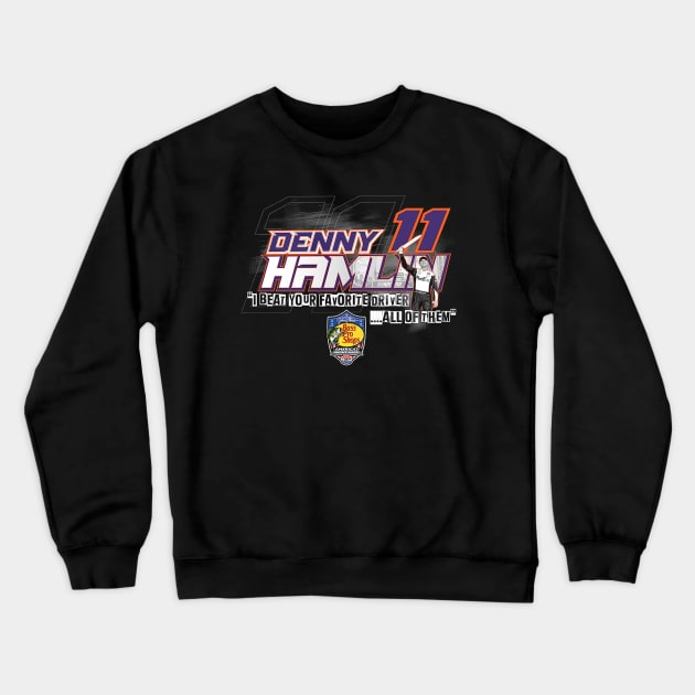 Denny Hamlin Night Race Crewneck Sweatshirt by art.Hamdan